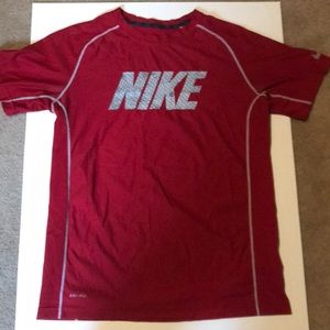 Boys Nike Red and White tee